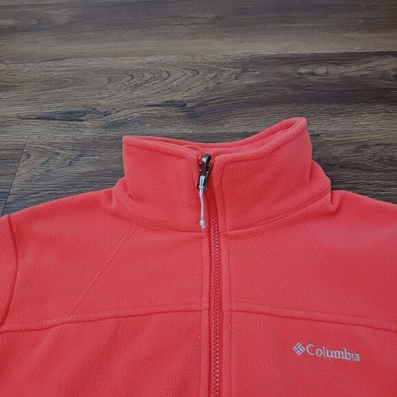 Columbia Women’s Large Coral Fleece Jacket Zip Front Full Zip Cozy Comfy - Picture 2 of 5